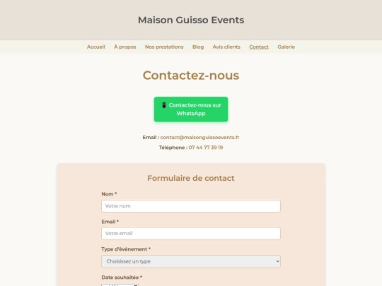 Contact screenshot