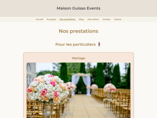 Nos prestations screenshot