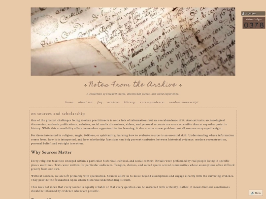 OnSourcesandScholarship screenshot