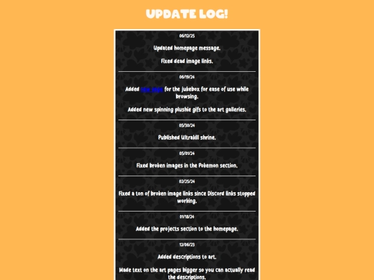 updates screenshot