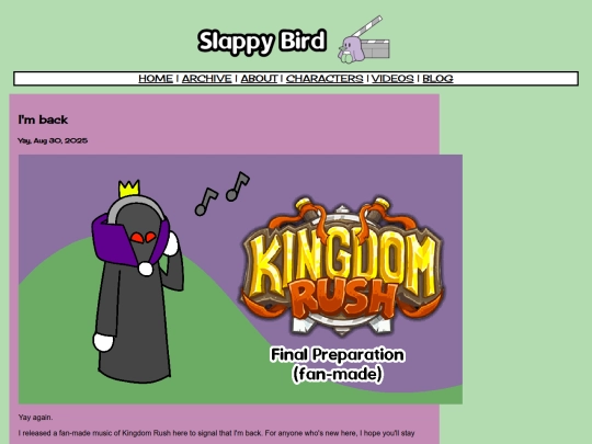 Blog screenshot
