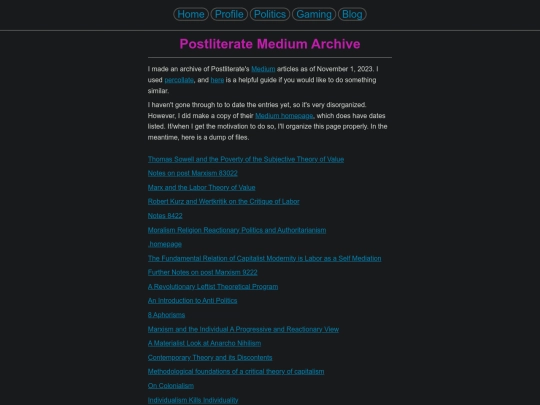 politics/postliterate screenshot