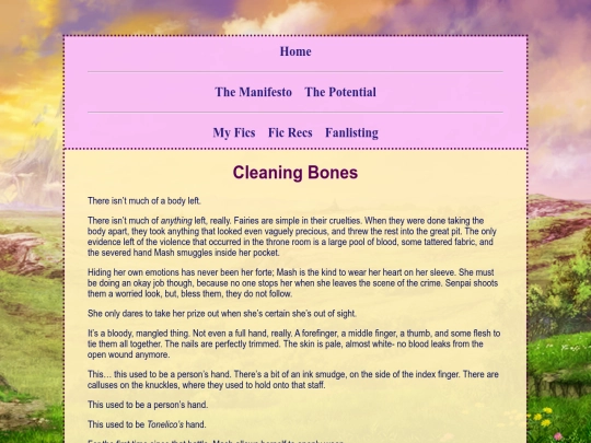 fics/Cleaning-Bones screenshot