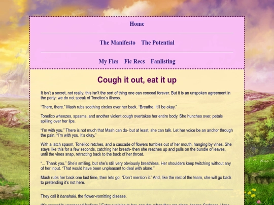 fics/Cough-it-Out screenshot
