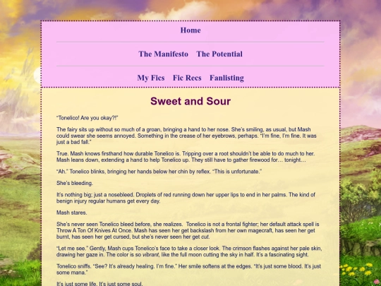 fics/Sweet-and-Sour screenshot