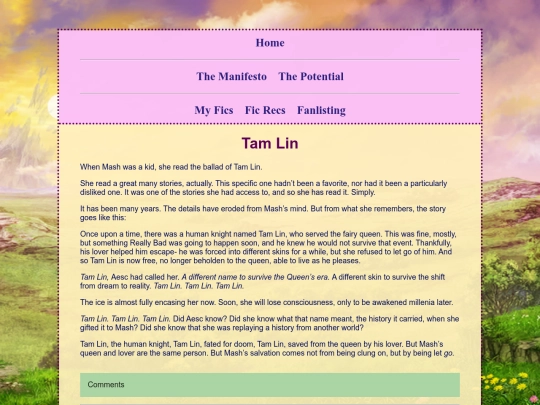 fics/Tam-Lin screenshot