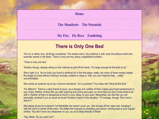 fics/There-is-Only-One-Bed screenshot