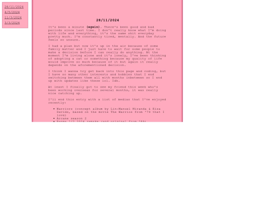 diary screenshot