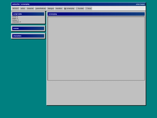 scriptwriting-space screenshot