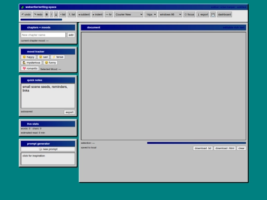 writing-space-test screenshot
