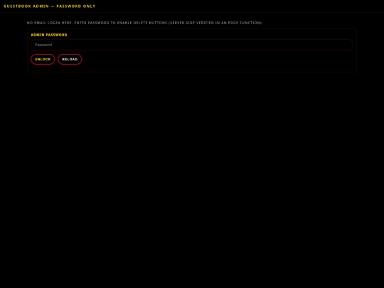 guestbook_admin screenshot