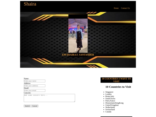 contact us screenshot