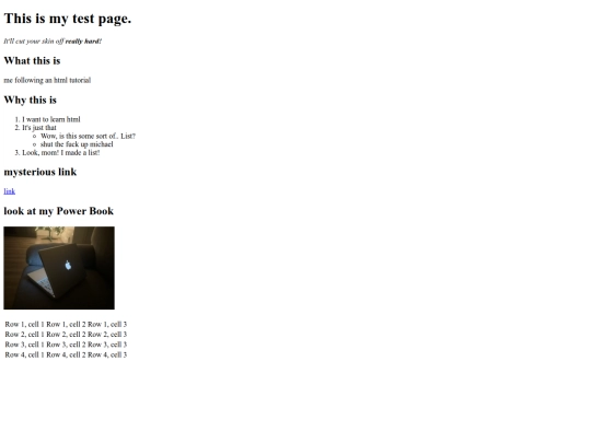 test screenshot