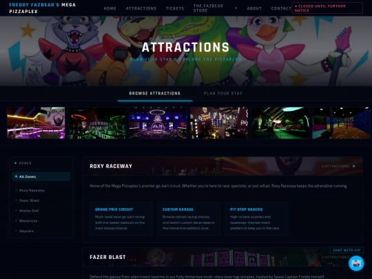 attractions screenshot