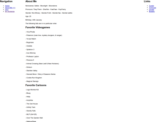 About Me Page -/aboutme screenshot