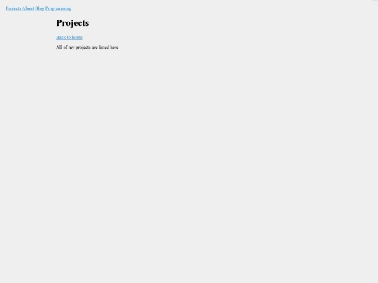 Projects screenshot
