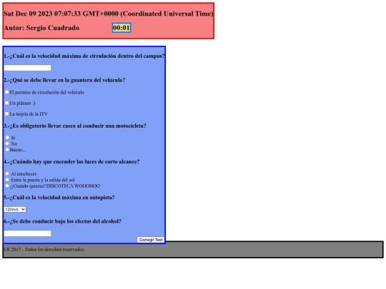 Cuestionario screenshot