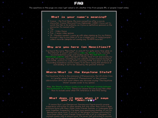 faq screenshot