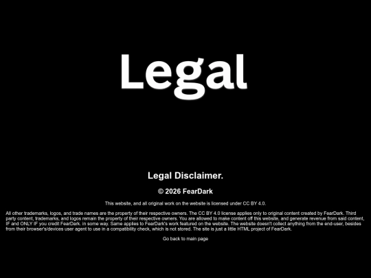 LegalDisclaimer screenshot