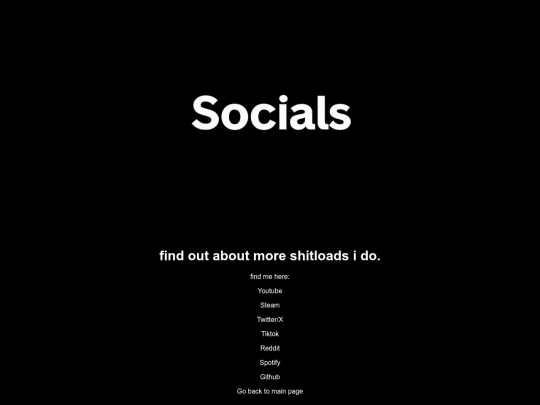 Socials screenshot