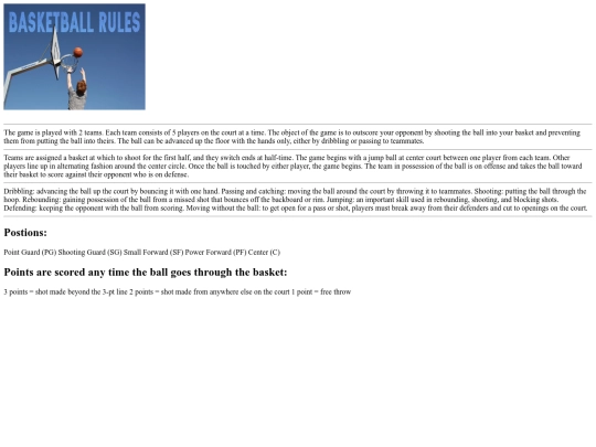 GuideToBasketball/BasicRules/rules screenshot