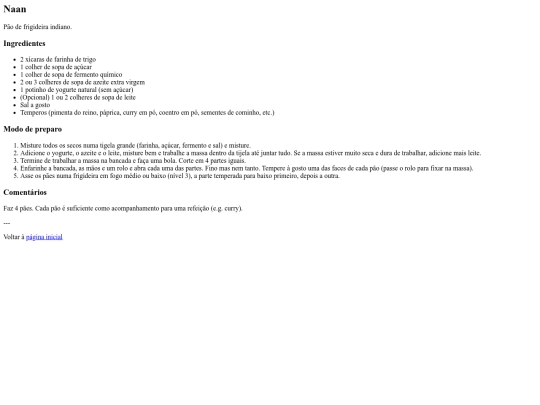 receitas/salgado/naan screenshot