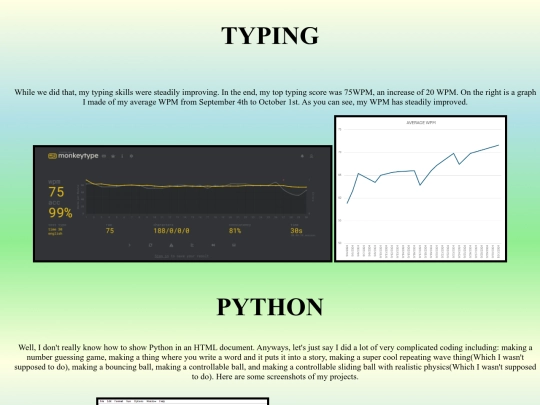 typing screenshot