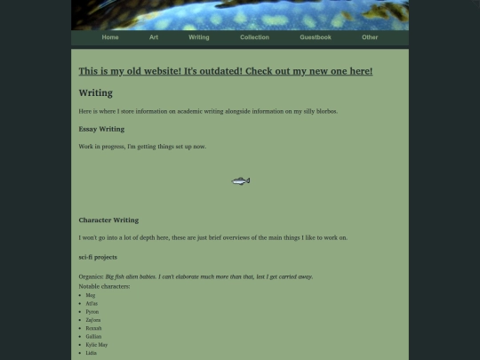 writing screenshot