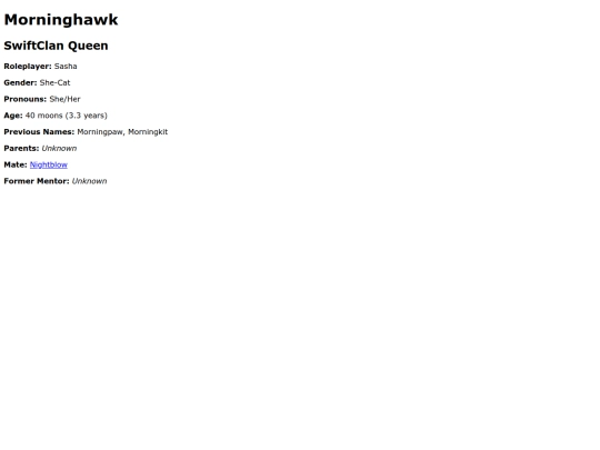 cat/morninghawk screenshot
