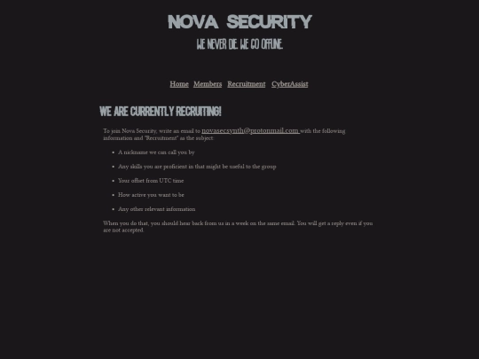 recruitment screenshot