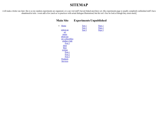 SITEMAP screenshot