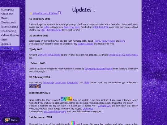 updates screenshot