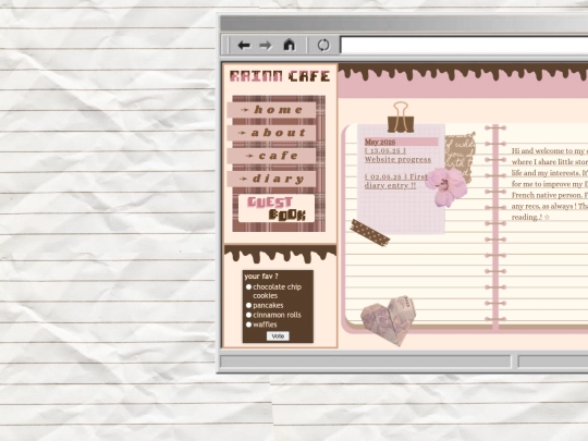 diary screenshot