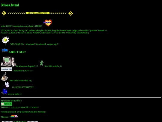 OCs/MossPersonalSite screenshot