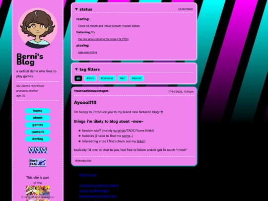 blog screenshot