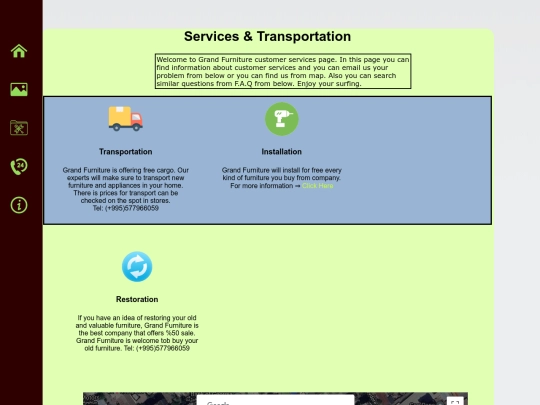 services screenshot