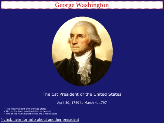 presidentprofileminiproject screenshot