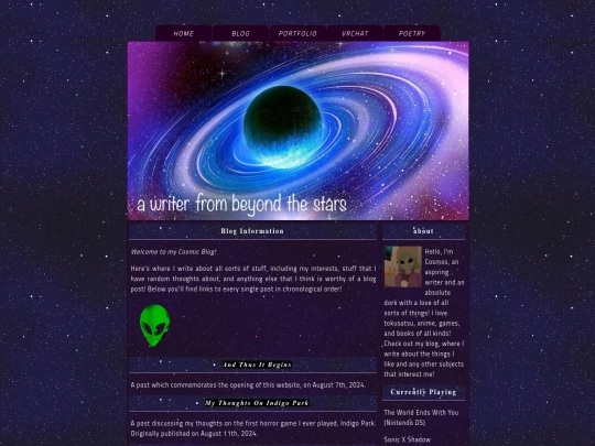 blog screenshot
