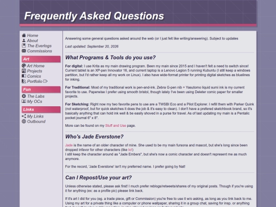 about/faq screenshot