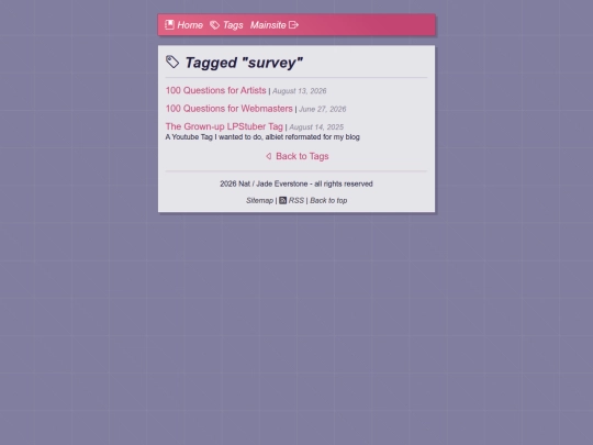 everlog/tags/survey screenshot