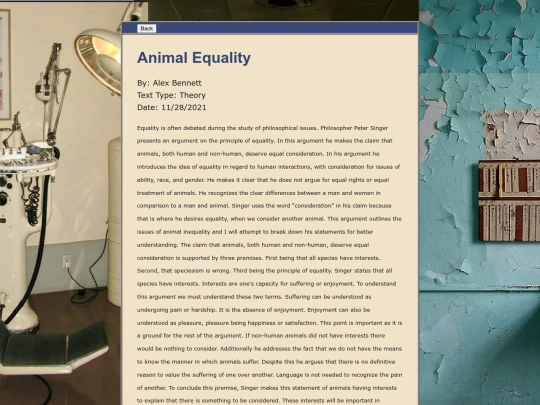 Essays/animalequality screenshot