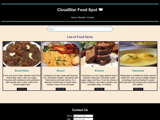 CloudStar Food Spot screenshot