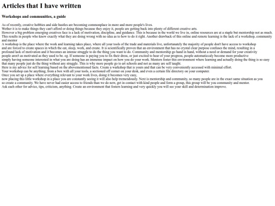 articles screenshot