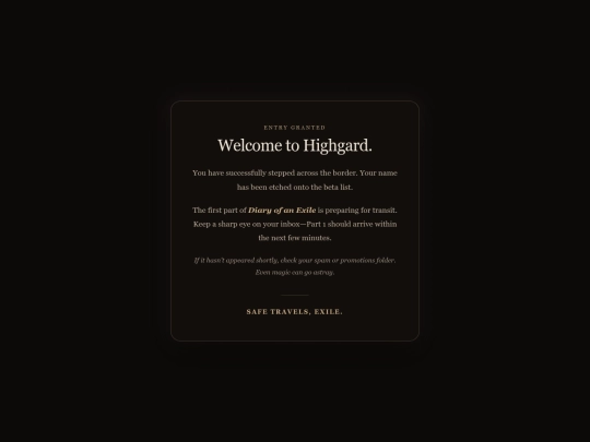 thankyou screenshot
