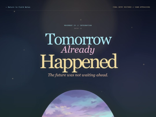 archive/tomorrow-already-happened screenshot