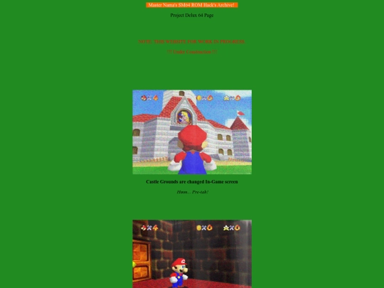 hackpage/projectdelux64_page screenshot