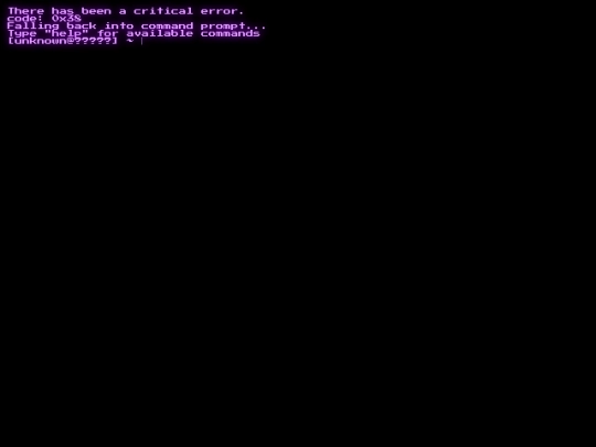 console screenshot