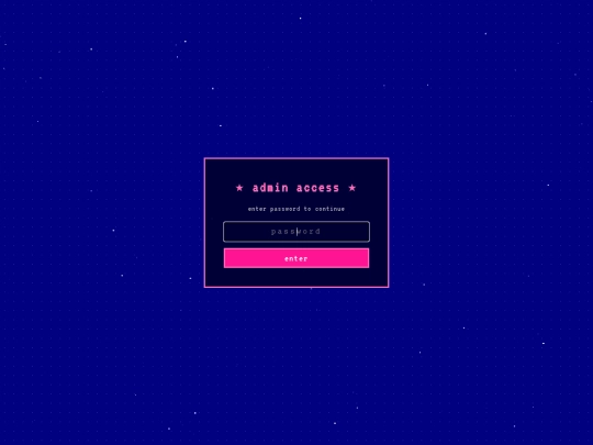 admin screenshot