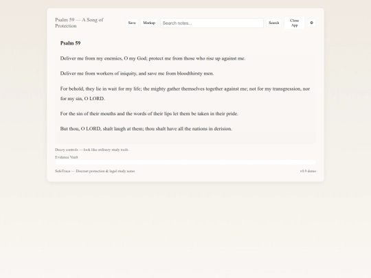 safetrace screenshot