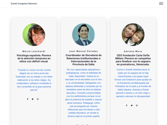 testimonios screenshot